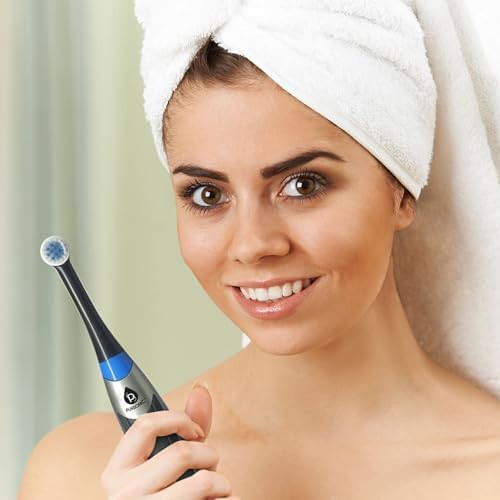 Black deluxe oscillating toothbrush with charging dock — photo 5