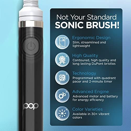 Black battery powered sonic toothbrush — photo 5