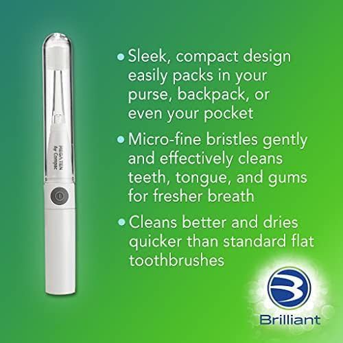 Round head travel brush with LED light — photo 5