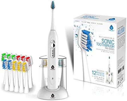 White smart series rechargeable sonic toothbrush