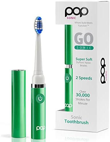 Green portable sonic toothbrush