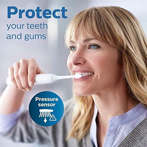 White rechargeable toothbrush with pressure sensor — photo 3