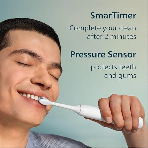 White and grey protectiveclean plaque removal brush — photo 3