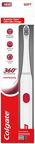 Advanced sonic whitening battery powered brush