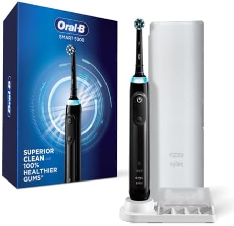 Black pro 5000 bluetooth rechargeable toothbrush