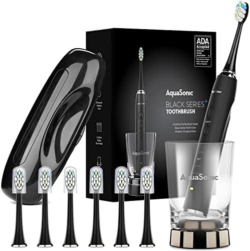 Black series plus toothbrush with charging glass