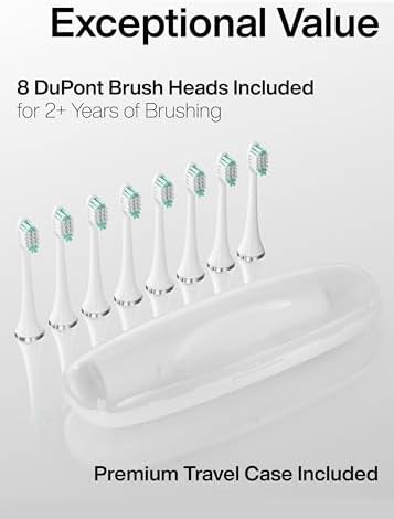 Optic white vibe toothbrush with eight brush heads — photo 5
