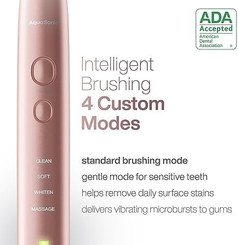 Satin rose gold whitening toothbrush with travel case — photo 4