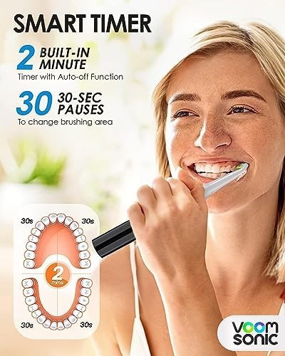 Black battery powered sonic travel toothbrush — photo 4