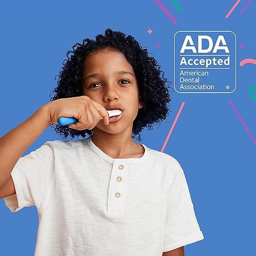 Blue sonic toothbrush for kids with rubber handle — photo 4
