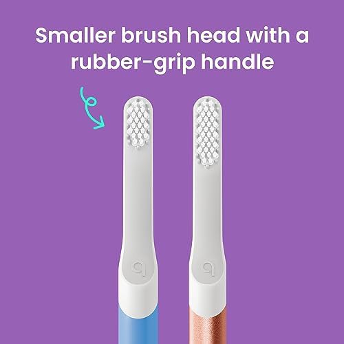 Blue sonic toothbrush for kids with rubber handle — photo 5