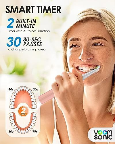 Pink battery powered sonic travel toothbrush — photo 4