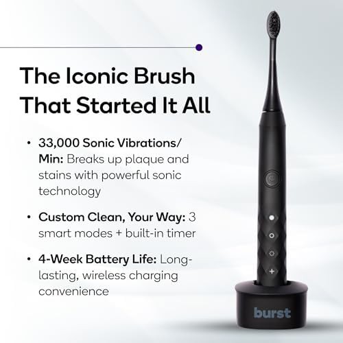 Black sonic toothbrush with soft bristles — photo 3