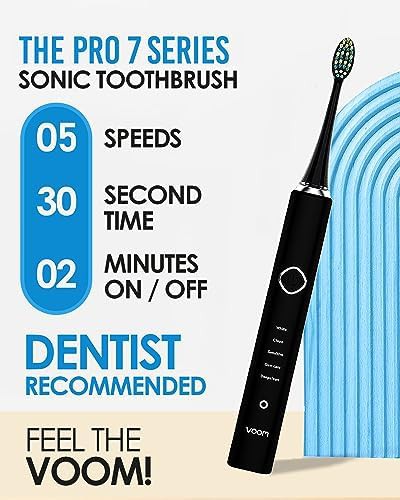 Black waterproof rechargeable sonic toothbrush — photo 3