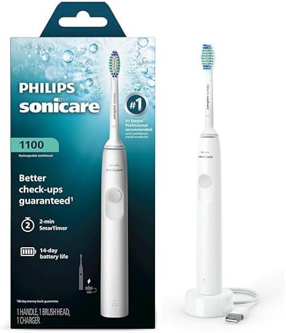 White daily power toothbrush with smart timer