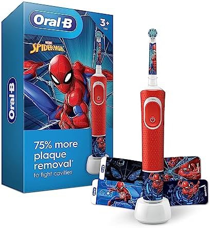 Kids Spiderman rechargeable toothbrush with soft bristles