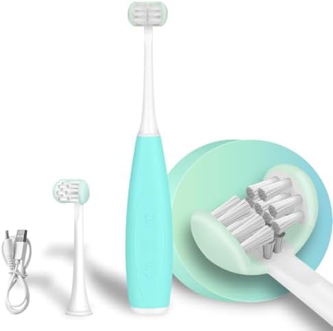 Blue triple head sonic toothbrush for kids
