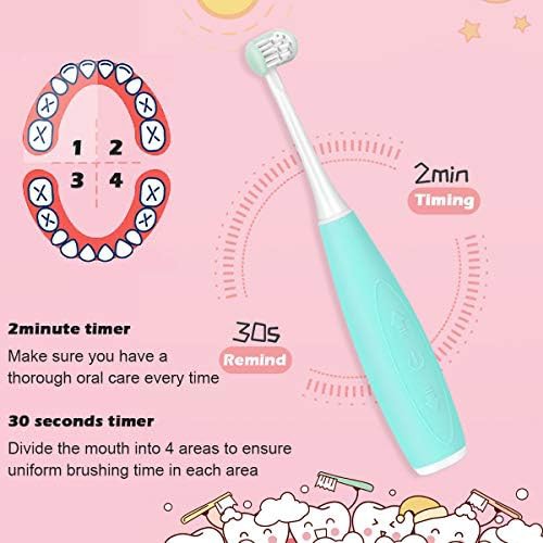 Blue triple head sonic toothbrush for kids — photo 3
