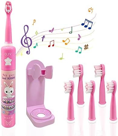 Pink musical sonic toothbrush for children