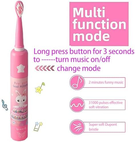 Pink musical sonic toothbrush for children — photo 3
