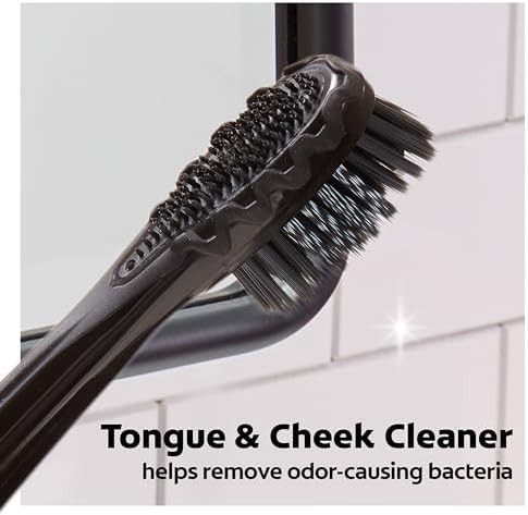 Charcoal battery brush with tongue scraper — photo 5
