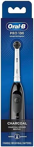 Black Pro 100 charcoal battery powered toothbrush
