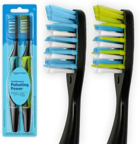 Soft pulsating battery powered toothbrushes