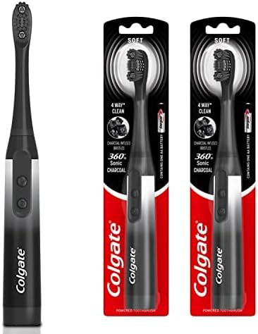 Charcoal infused battery powered sonic two pack