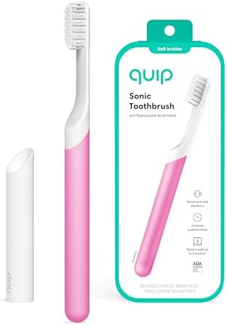 Magenta plastic quip sonic adult toothbrush