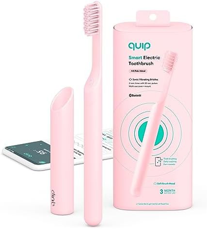 All pink smart metal sonic toothbrush