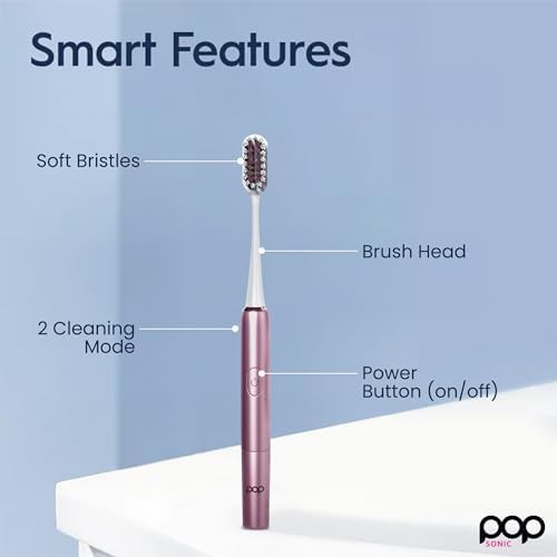 Rosy pink portable sonic toothbrush — photo 5