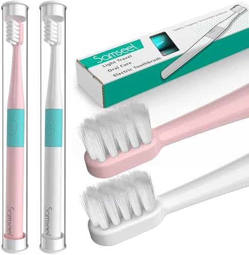 White and pink sonic travel pair