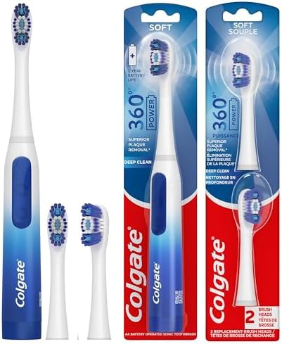 Sonic battery brush two pack with refills