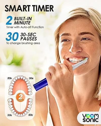 Royal blue battery powered sonic travel brush — photo 4