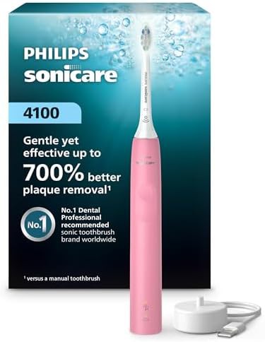 Deep pink 4100 series rechargeable toothbrush
