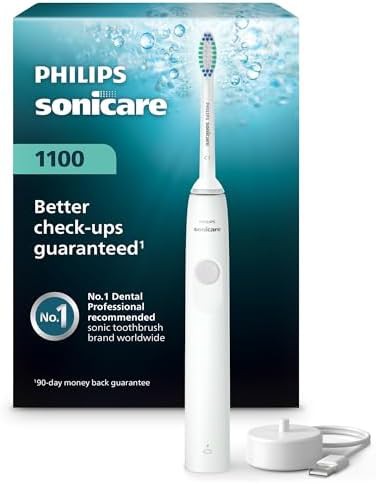 White 1100 series rechargeable sonic toothbrush