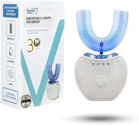 White U-shaped high frequency sonic cleaner