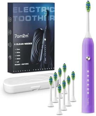 Pink sonic toothbrush travel kit with heads