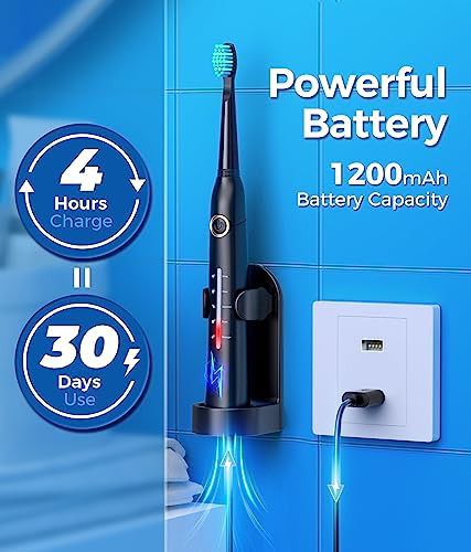 Black sonic electric toothbrush with travel case — photo 5