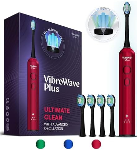 White waterproof sonic oscillation toothbrush