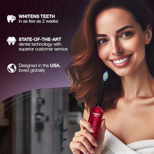White waterproof sonic oscillation toothbrush — photo 5