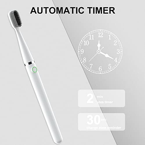 White sonic toothbrush with six heads — photo 5