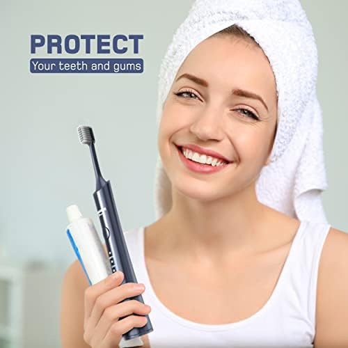 Charcoal black ultrasonic toothbrush for fresh breath — photo 4