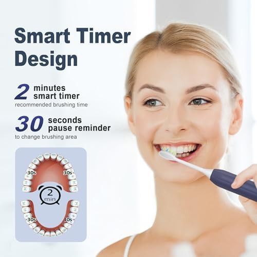 Whitening sonic toothbrush with eight heads and case — photo 5