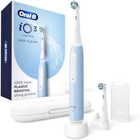 Icy blue iO3 rechargeable toothbrush with case