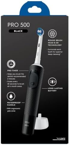 Black pro 500 rechargeable electric toothbrush — photo 4