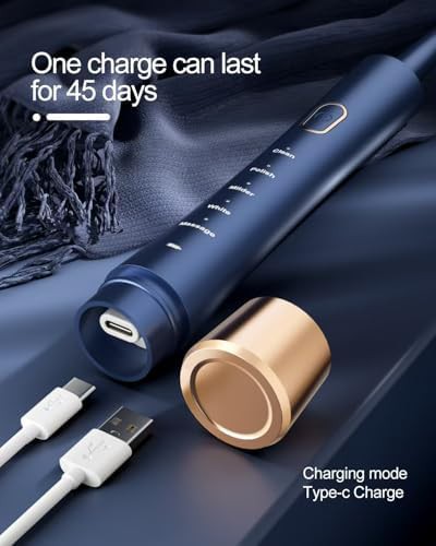 Blue waterproof sonic toothbrush for adults — photo 4