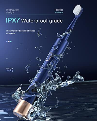 Blue waterproof sonic toothbrush for adults — photo 5