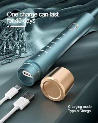 Green rechargeable sonic toothbrush for gums — photo 4