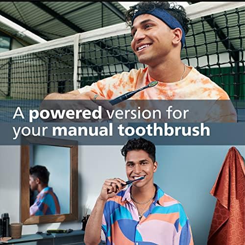 Black battery powered toothbrush with soft bristles — photo 4